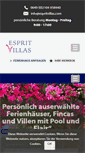 Mobile Screenshot of espritvillas.com